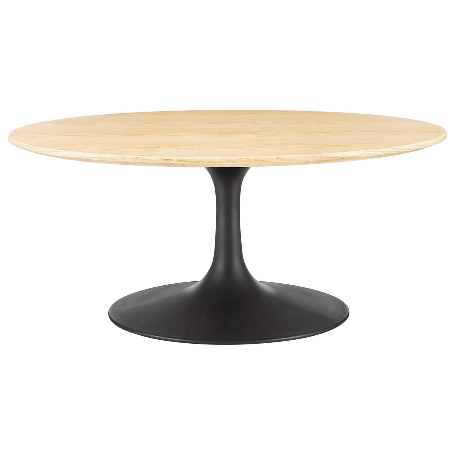 Modway Lippa Round 36" Wood Grain Mid-Century Modern Coffee Table